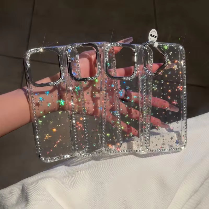 جراب فليكس فضي لامع لهاتف آيفون