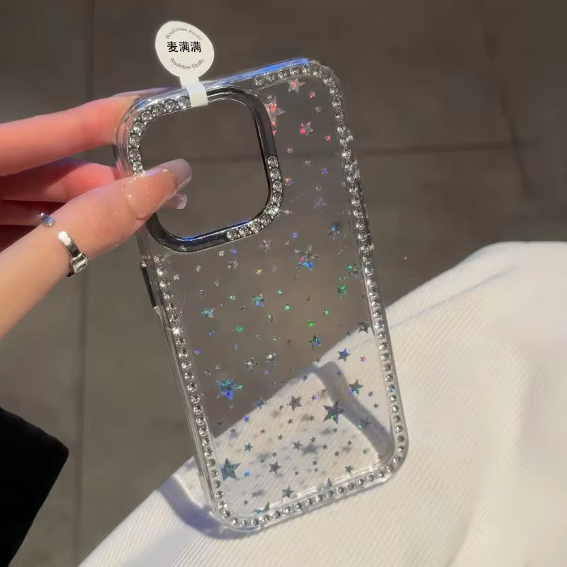 جراب فليكس فضي لامع لهاتف آيفون