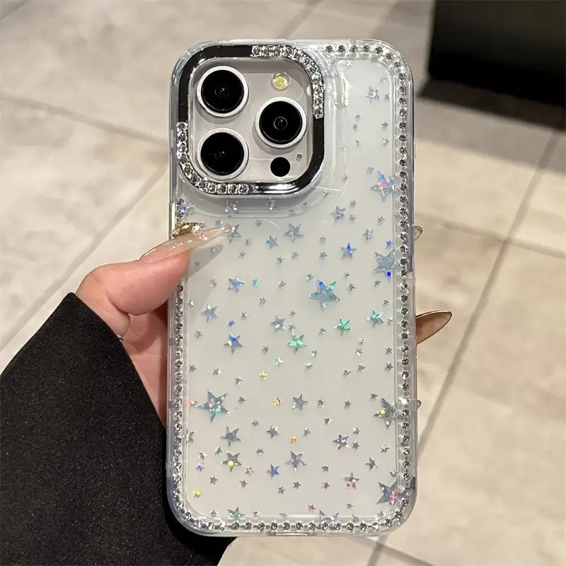 جراب فليكس فضي لامع لهاتف آيفون